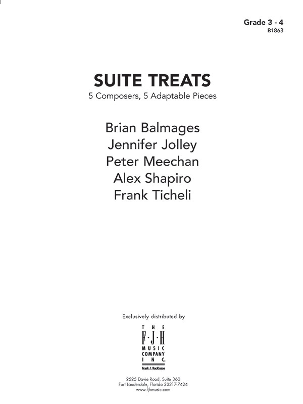 Suite Treats 5 Composers, 5 Adaptable Pieces Conductor Score & Parts