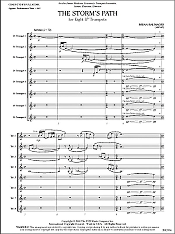 The Storm's Path Conductor Score & Parts