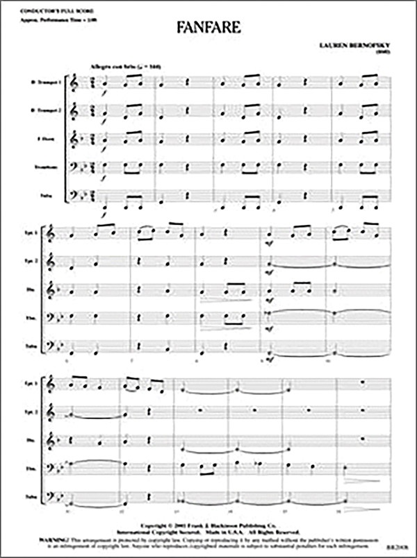 Fanfare Conductor Score