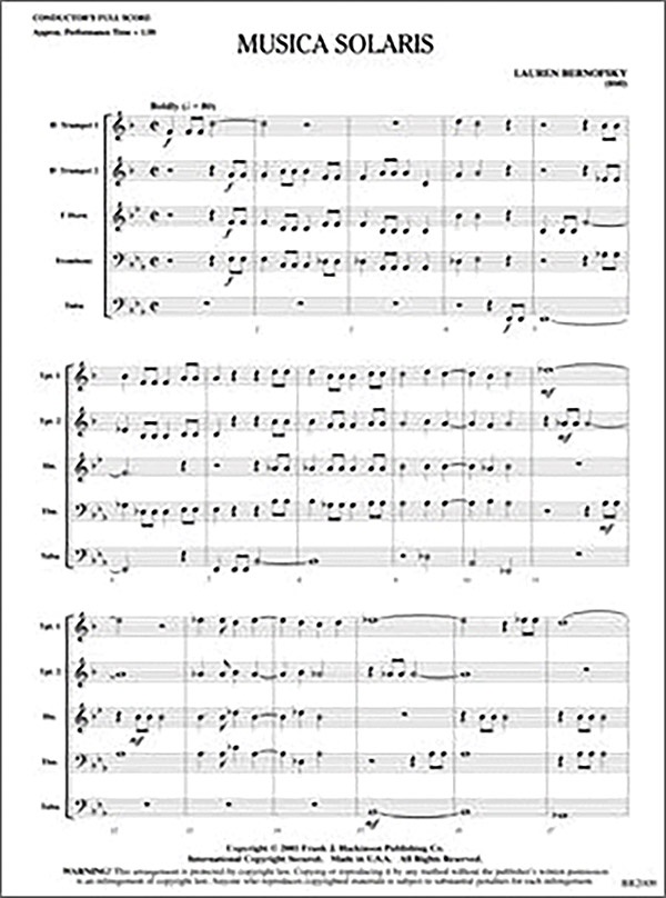 Musica Solaris Conductor Score
