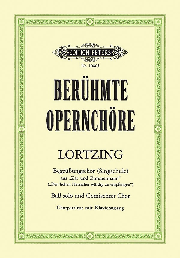 Begriibungschor (Singschule) Aus Zar Und Zimmermann Choral Octavo