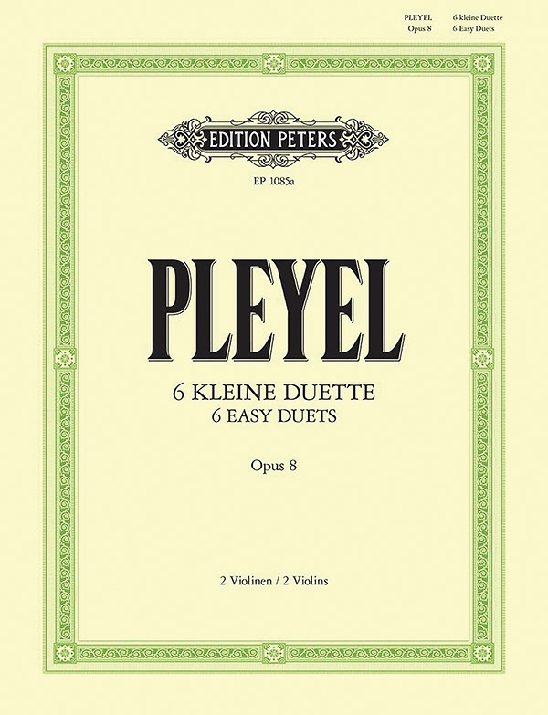 6 Little Duets Op. 8 For 2 Violins Set Of Parts Book