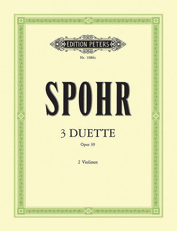 3 Duets Op. 39 For 2 Violins Set Of Parts Book