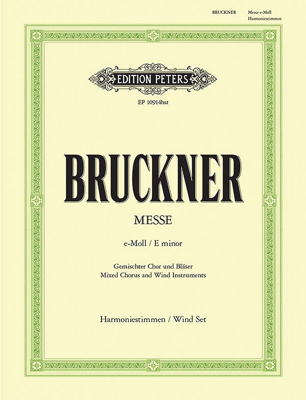 Mass No. 2 In E Minor For 8-Part Mixed Choir And Winds, Urtext Book