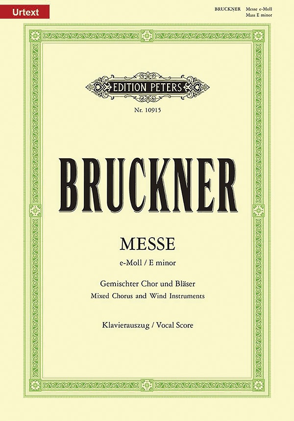 Mass In E Minor Wab 27 (2Nd Version, 1882) (Vocal Score) Book