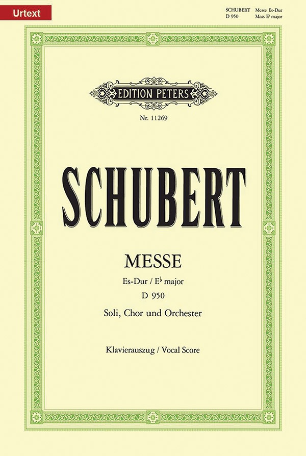 Mass E Flat D950 (Vocal Score) For Satb Soli, Satb Choir And Orchestra, Urtext Book