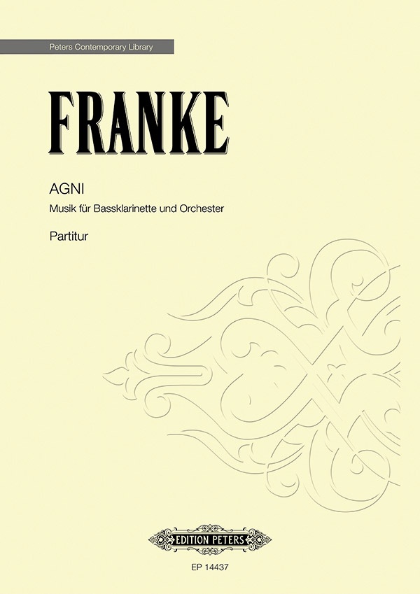 Agni Music For Bass Clarinet And Orchestra Book