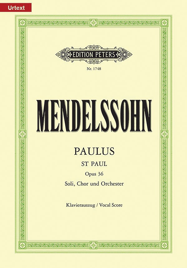 St. Paul (Paulus) Op. 36 (Vocal Score) For Satbb Soli, Choir And Orchestra (Ger/Eng) Book