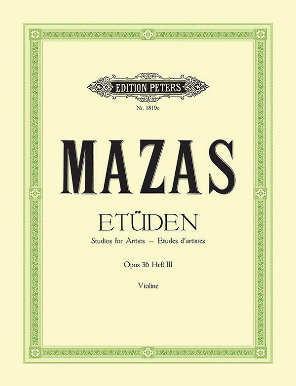 Studies Op. 36 For Violin, Vol. 3: éTudes D'artistes Nos. 58-75 Book