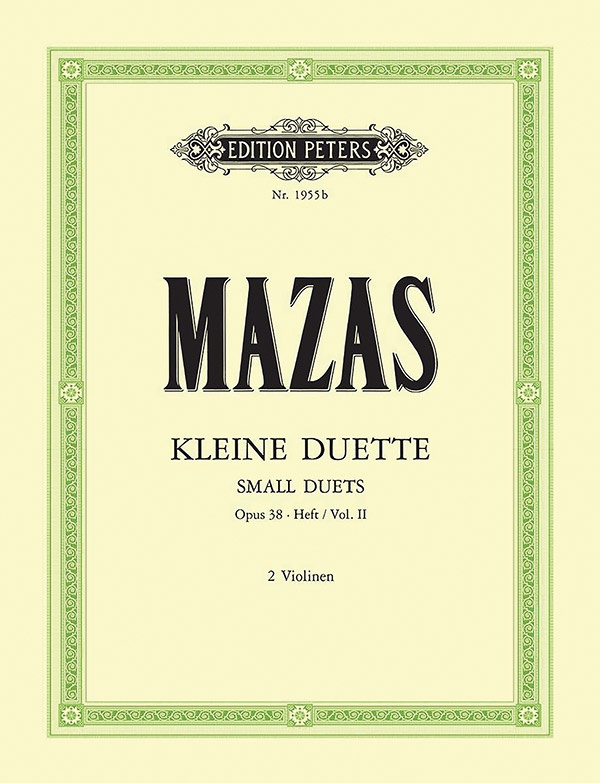 12 Little Duets Op. 38 For 2 Violins, Vol. 2 Nos. 7-12 (Set Of Parts) Book