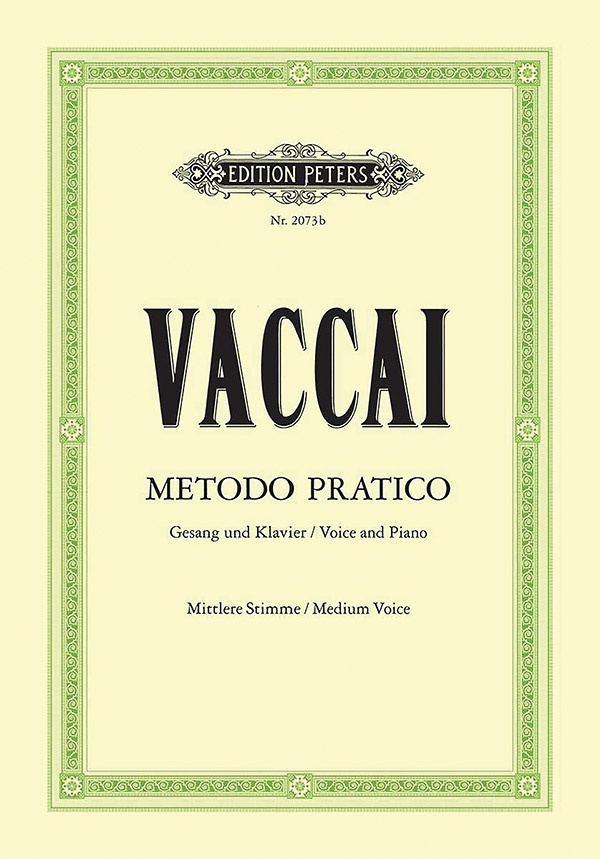 Metodo Pratico Di Canto Italiano For Voice And Piano (Medium Voice) It/Ger Book