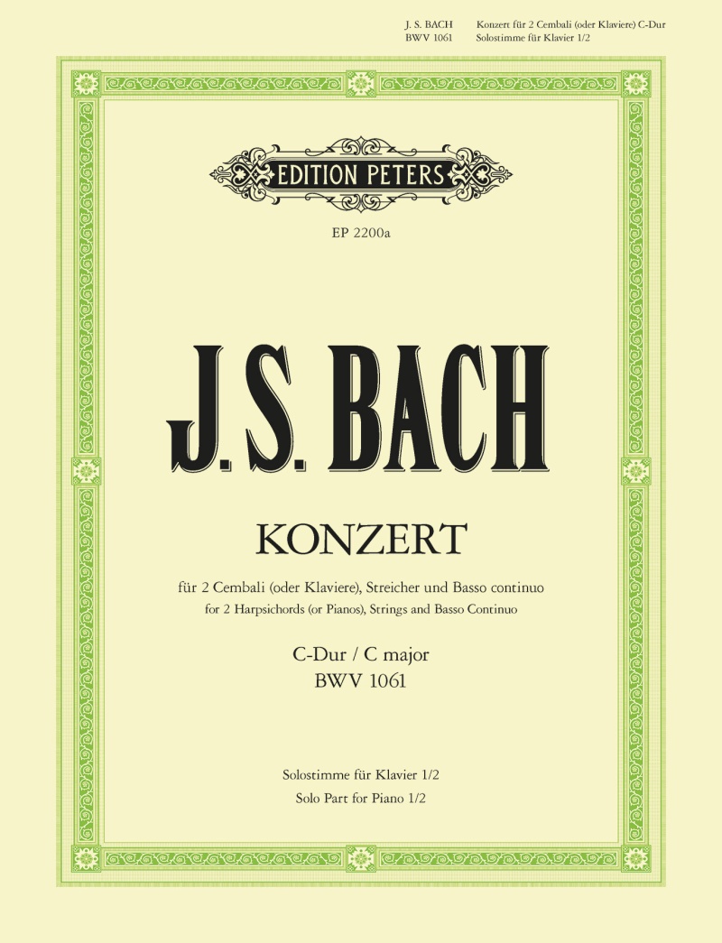Double Concerto In C Bwv 1061 Book