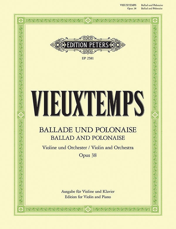 Ballade And Polonaise Op. 38 (Edition For Violin And Piano) For Violin And Orchestra Book