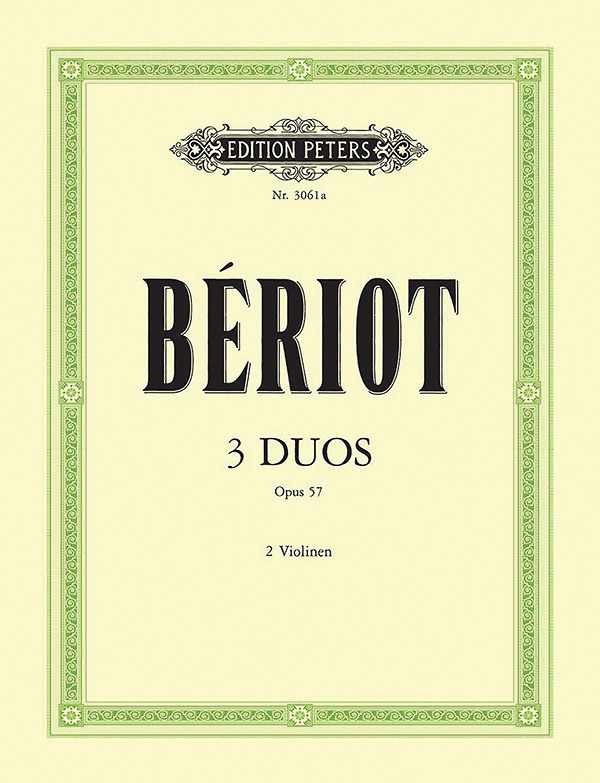 3 Duos Concertants Op. 57 For 2 Violins Set Of Parts Book