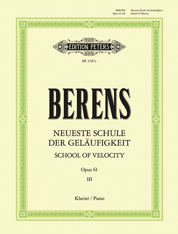 School Of Velocity Op.61 Vol.3 Book