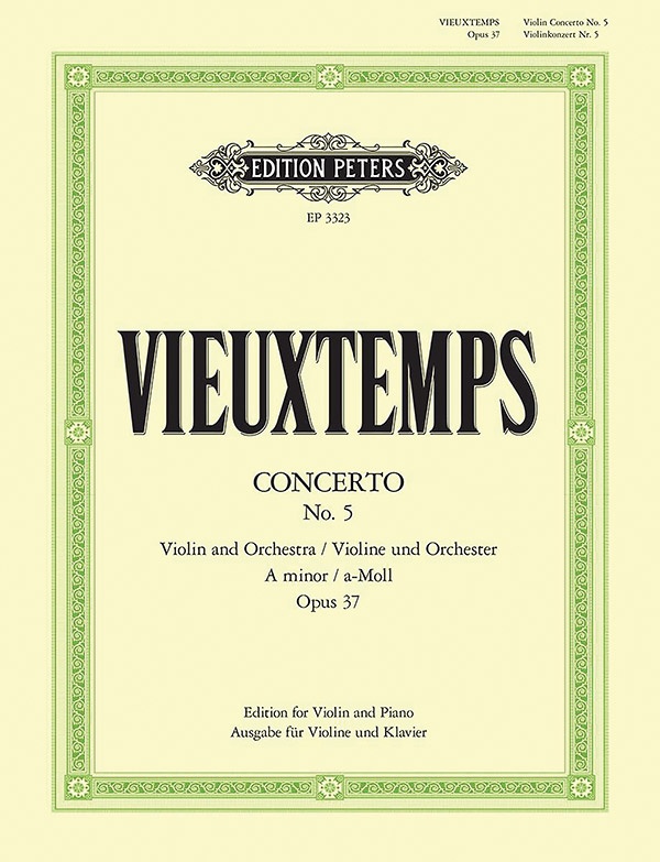 Violin Concerto No. 5 In A Minor Op. 37 (Edition For Violin And Piano) Book