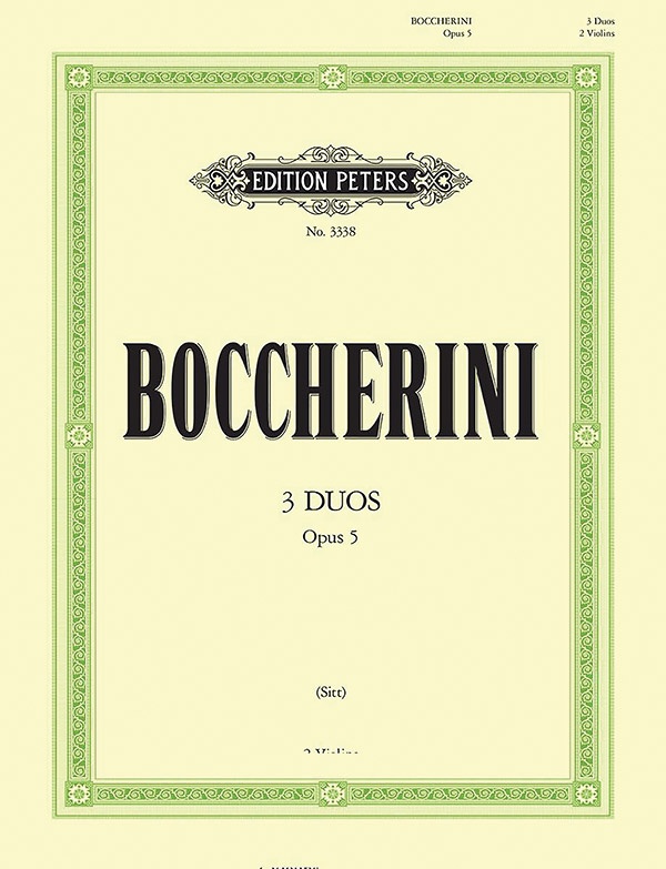 3 Duos Op. 5 for 2 Violins Book