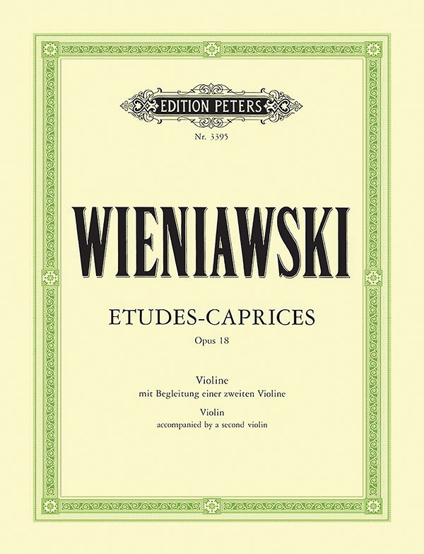 éTudes-Caprices Op. 18 For Violin With 2Nd Violin Accompaniment Performing Score Book
