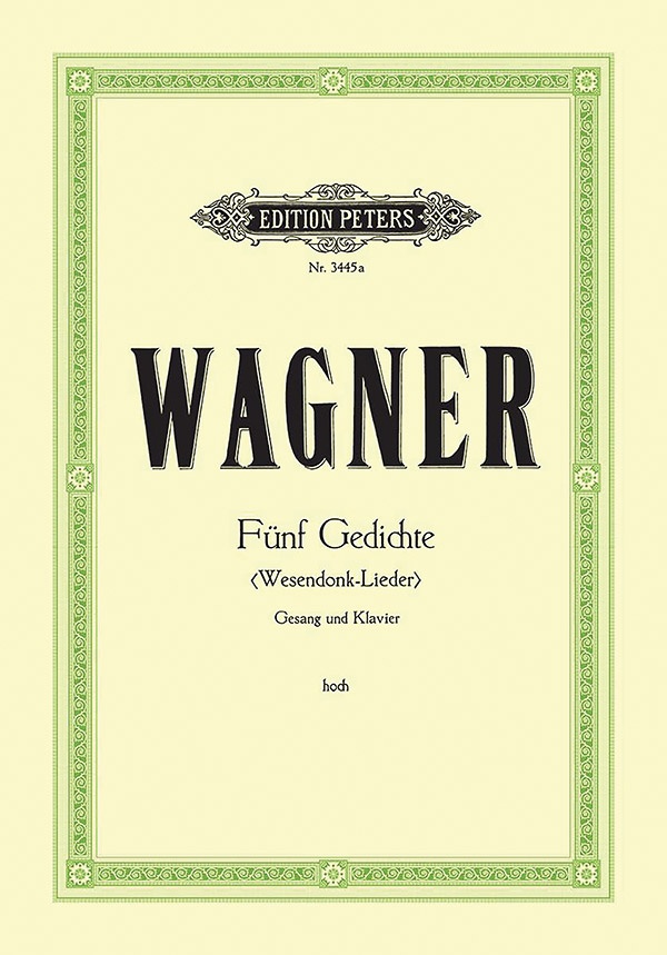 Wesendonck-Lieder: 5 Songs For Female Voice And Piano (High Voice) Ger/Eng Book