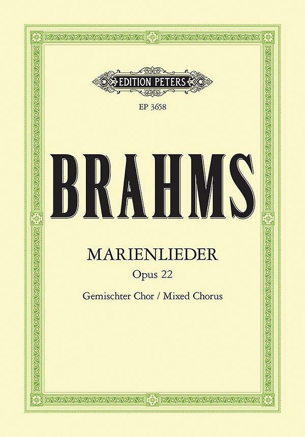 Marienlieder Op. 22 For 4-Part Mixed Choir Book