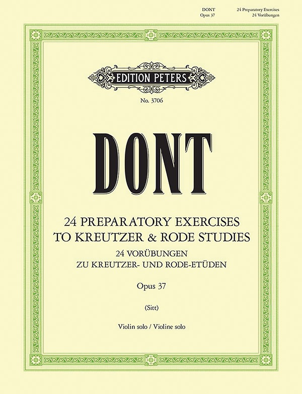 24 Preparatory Exercises To The Kreutzer And Rode Studies Op. 37 For Violin Book