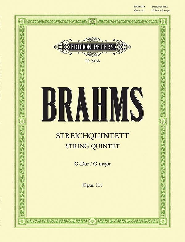 String Quintet No. 2 In G Op. 111 For 2 Violins, 2 Violas And Cello (Set Of Parts) Part(S)