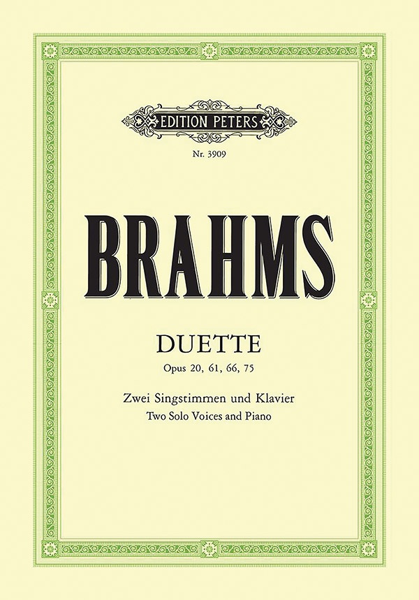 14 Duets For Soprano, Alto And Piano Opp. 20, 61, 66, From Op. 75 Book