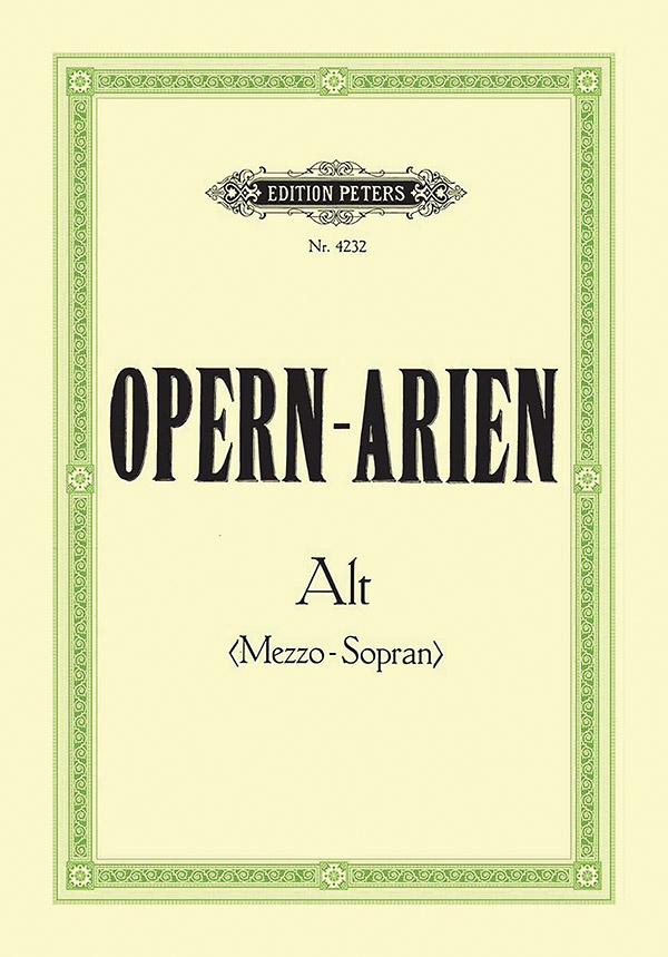 Opera Arias For Contralto/Mezzo-Soprano 34 Arias Book