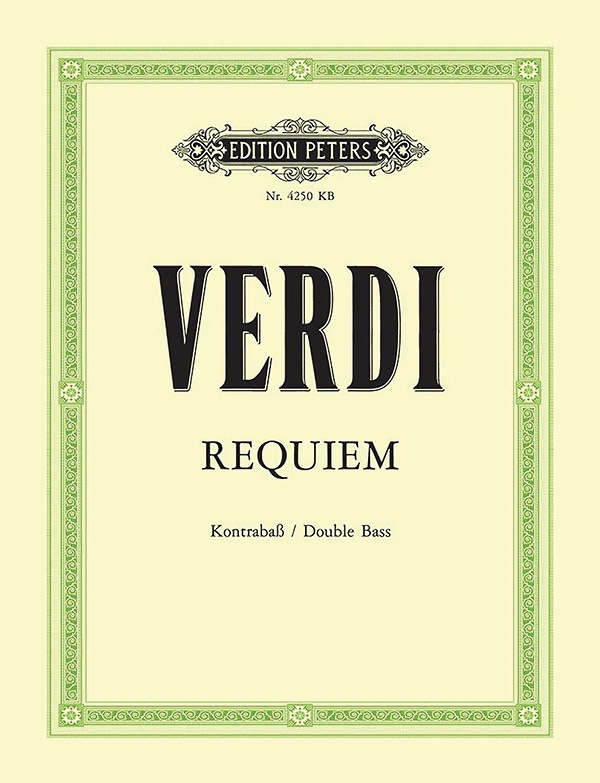 Requiem Mass For 4 Soli, Choir, And Orchestra For The 1St Anniversary Of The Death Of Alessandro Manzoni Part(S)