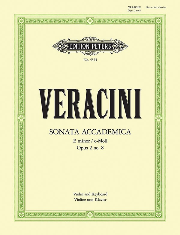 Sonata Accademica In E Minor Op. 2 No. 8 Book