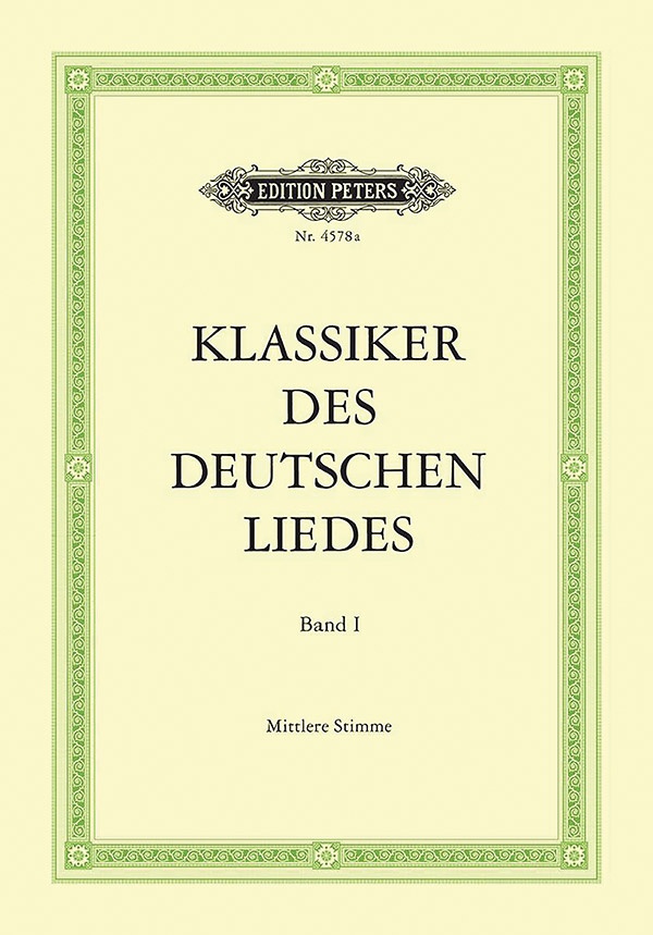 Classics Of The German Lied Book