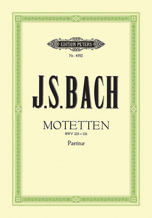 7 Motets Bwv 225-231 For Mixed Choir 4-8 Parts, Some With Continuo Book