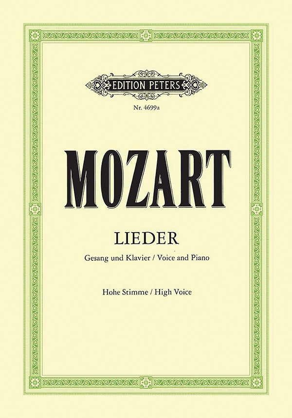 Selected Songs And Arias For Voice And Piano (High Voice) Incl. 2 Duets (Sbar, Sb), 2 Terzets (Stb) And Quartet (Sttb) Book