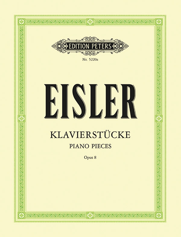 Piano Pieces, Op.8 Book