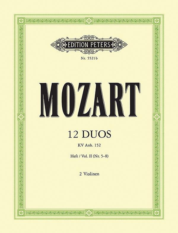 12 Duos Kv Anh. 152, Volume 2 (No. 5-8) Book
