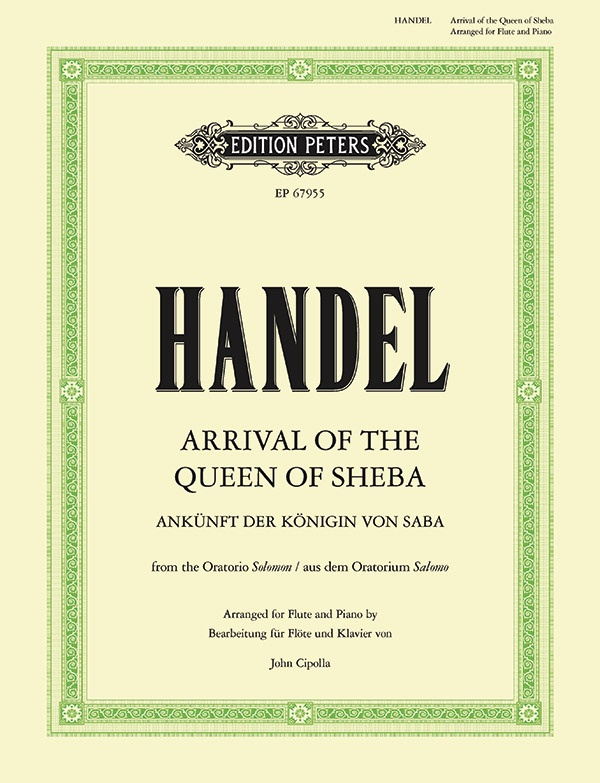 Arrival Of The Queen Of Sheba (Arranged For Flute And Piano) From The Oratorio "Solomon" Book