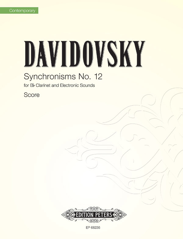 Synchronisms No. 12 For Bb Clarinet And Electronic Sounds Book