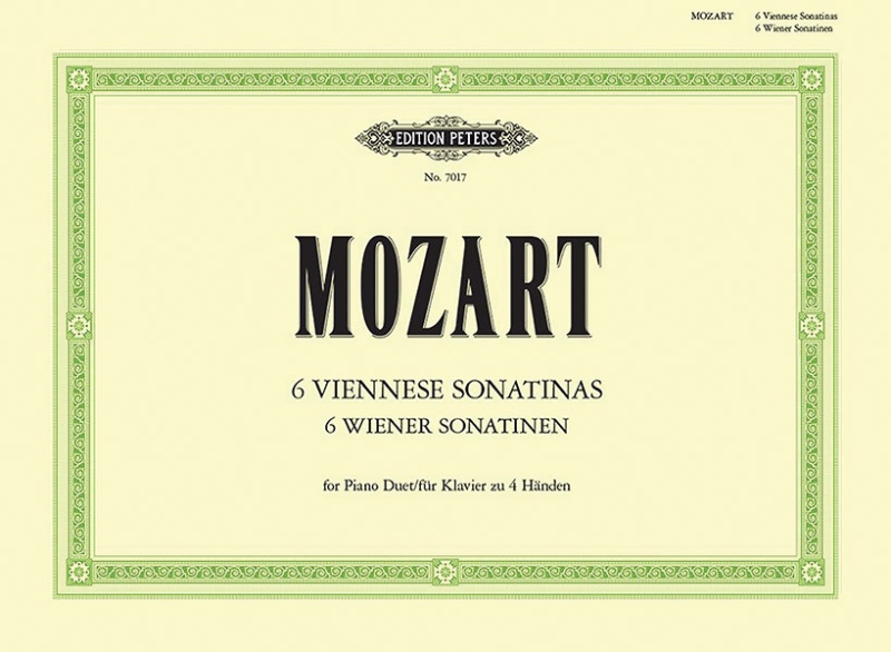 Six Viennese Sonatinas (Based On The Divertimentos K. 439B) Arranged For Piano Duet Book
