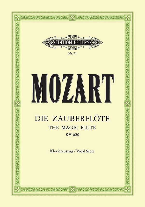 Die ZauberflöTe (The Magic Flute) K620 (Vocal Score) Opera In 2 Acts (German) Book