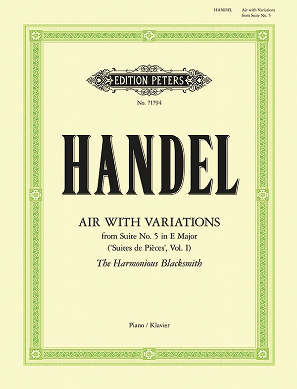 Air With Variations From 'The Harmonious Blacksmith' Book