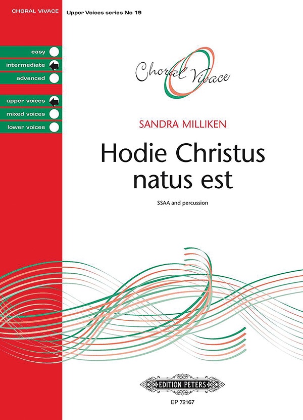 Hodie Christus Natus Est For Ssaa And Percussion Choral Vivace Choral Octavo