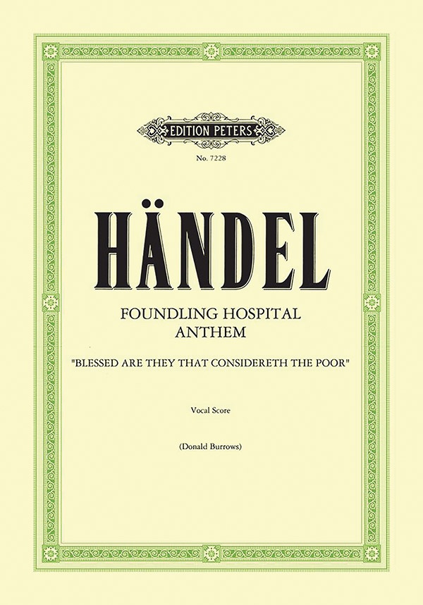 Foundling Hospital Anthem For 4 Soli, Choir And Orchestra Book