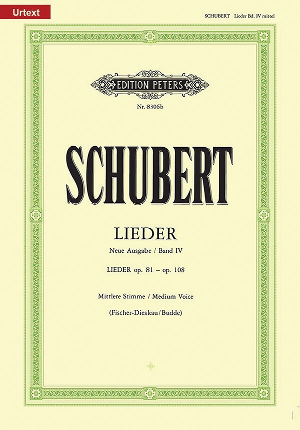 Songs (New Edition), Vol. 4 (Medium Voice) Opp. 81-108; Urtext Book