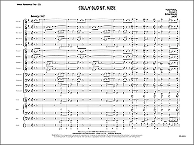 Jolly Old St. Nick Conductor Score & Parts
