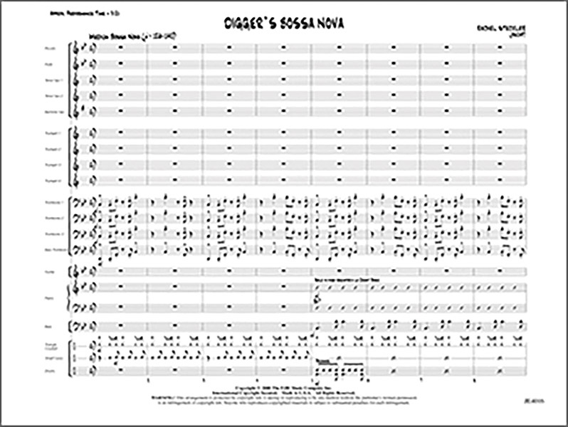 Digger's Bossa Nova Conductor Score