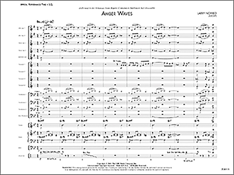 Amber Waves Conductor Score & Parts