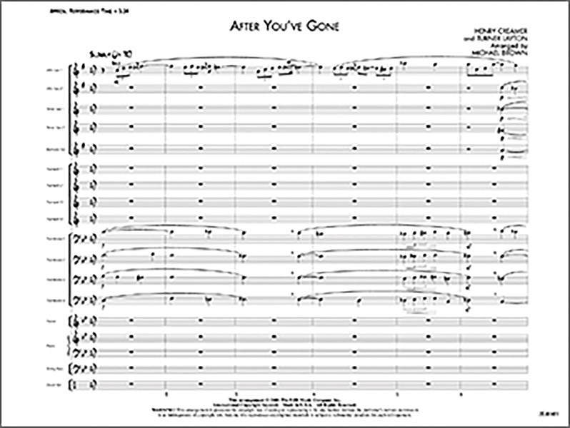 After You've Gone Conductor Score & Parts