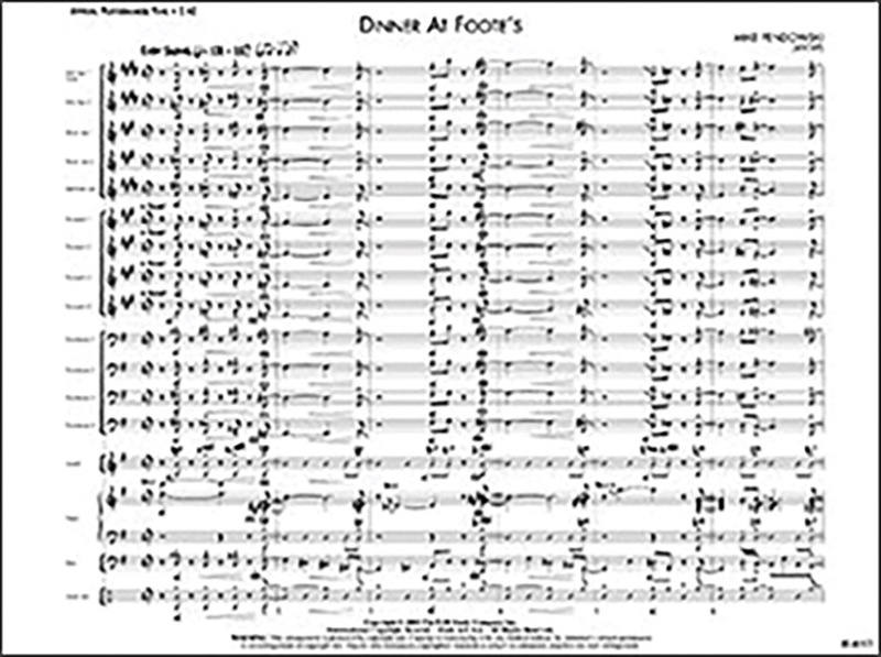 Dinner At Foote's Conductor Score