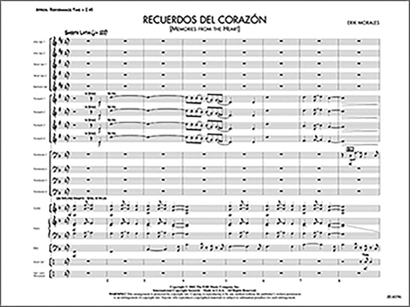 Recuerdos Del CorazóN Memories From The Heart Conductor Score & Parts