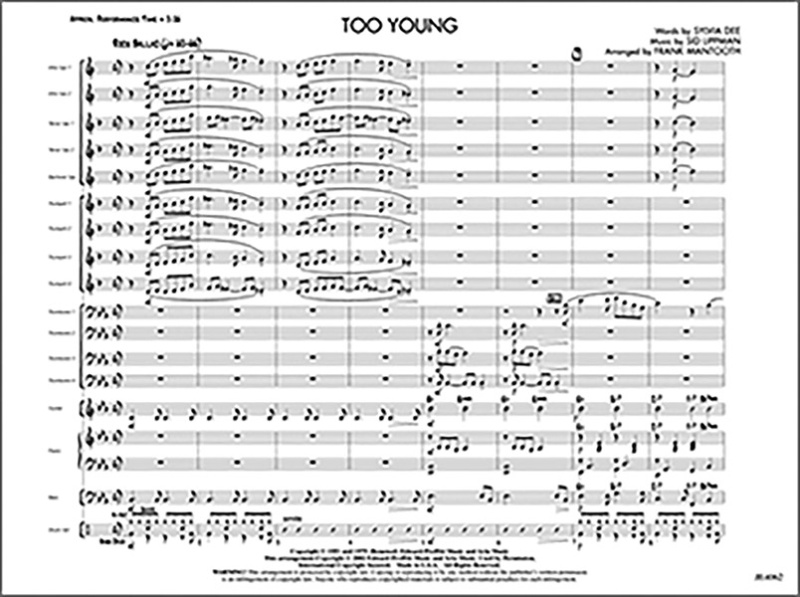 Too Young Conductor Score & Parts